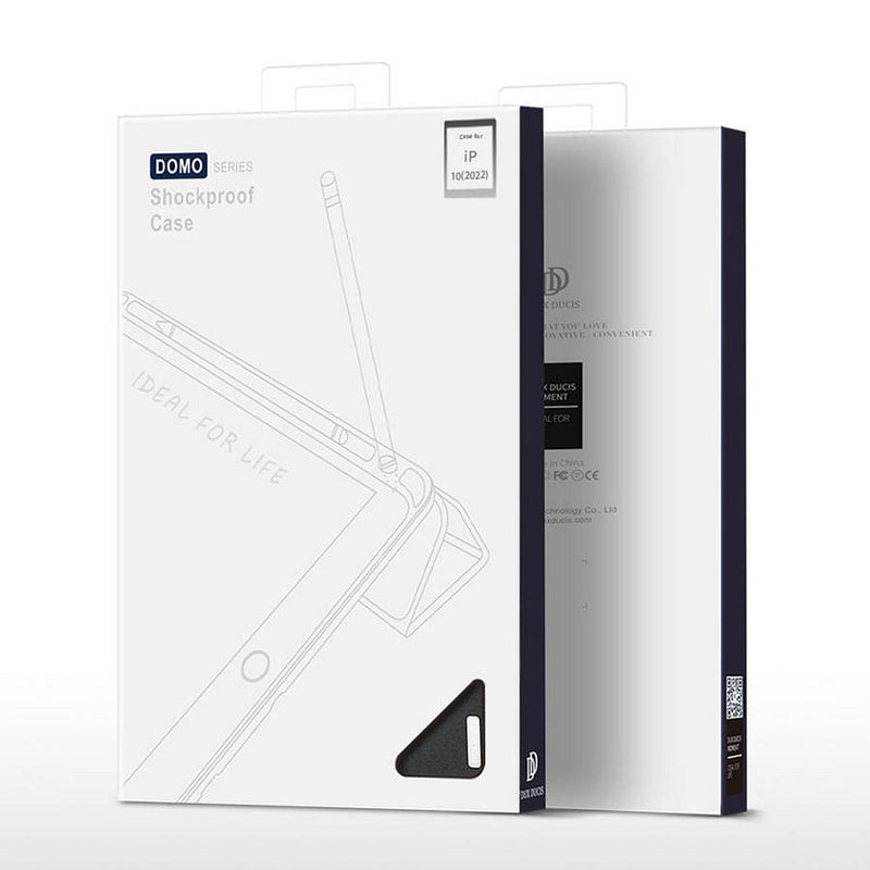 Kaufen Sie die Dux Ducis Domo Hülle für das iPad 10.9 2022. Perfekter Schutz, elegantes Design & Stifthalter. Ideal für Business und Freizeit. Schützt effektiv vor Kratzern und Stößen.