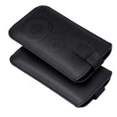 Entdecken Sie die Forcell Deko Universal Tasche für Mobiltelefone: elegant, aus Öko-Leder, mit Klettverschluss und Wildleder-Innenfutter für optimalen Schutz. Verfügbar in Schwarz, perfekt für diverse Modelle (133 x 78 mm).