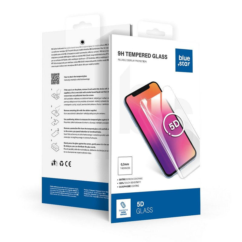 Bewahren Sie Ihr Samsung Galaxy S22 Ultra mit dem 5D Panzerglas von Blue Star sicher auf. Diese robuste Schutzfolie bietet dank 9H Härtegrad optimalen Schutz vor Kratzern und Stößen und garantiert mit ihrer Öl-abweisenden Beschichtung klare Sicht und Touchsensitivität. Die Montage ist einfach und das Ergebnis sieht in elegantem Schwarz stilvoll aus.