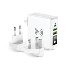 Entdecken Sie den Multi Reiselader 6 in 1 – Ihr perfekter Reisebegleiter! Mit einer 8000-mAh-Powerbank, USB- und USB-C-Anschlüssen sowie kabellosem Laden. Ideal für weltweite Reisen durch austauschbare Stecker. Bleiben Sie überall geladen!