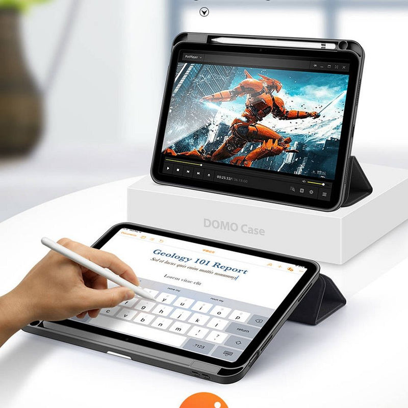 Kaufen Sie die Dux Ducis Domo Hülle für das iPad 10.9 2022. Perfekter Schutz, elegantes Design & Stifthalter. Ideal für Business und Freizeit. Schützt effektiv vor Kratzern und Stößen.