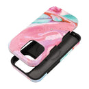 Schutzhülle für Apple iPhone 16 Pro pink marble