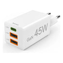 Hama Netzteil 45W, 2x USB-C + USB-A, GaN-Technologie, Weiß