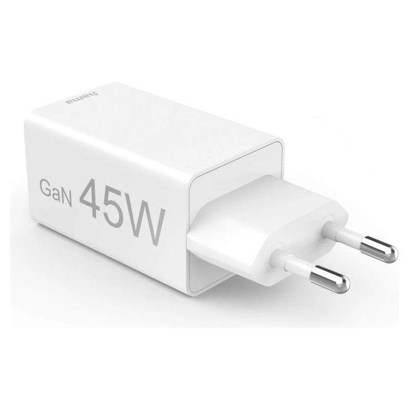 Hama Netzteil 45W, 2x USB-C + USB-A, GaN-Technologie, Weiß