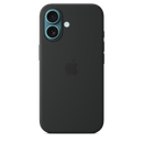 Apple iPhone 16 Silikon Case mit MagSafe, schwarz