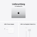MacBook Pro 14 Zoll mit M4 Pro Chip, 12-Core CPU und 16-Core GPU, 24GB, 512GB SSD, silber