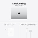 MacBook Pro 16 Zoll mit M4 Pro Chip, 14-Core CPU und 20-Core GPU, 24GB, 512GB SSD, silber