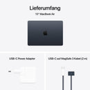 MacBook Air 13 Zoll mit M4 Chip, 10-Core CPU und 8-Core GPU, 16GB, 256GB SSD, mitternacht