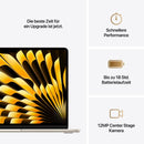 MacBook Air 13 Zoll mit M4 Chip, 10-Core CPU und 8-Core GPU, 16GB, 256GB SSD, polarstern
