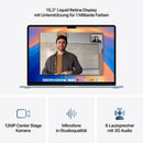 MacBook Air 15 Zoll mit M4 Chip, 10-Core CPU und 10-Core GPU, 16GB, 256GB SSD, himmelblau
