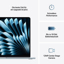 MacBook Air 15 Zoll mit M4 Chip, 10-Core CPU und 10-Core GPU, 16GB, 256GB SSD, himmelblau