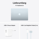 MacBook Air 15 Zoll mit M4 Chip, 10-Core CPU und 10-Core GPU, 16GB, 256GB SSD, himmelblau