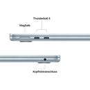 MacBook Air 13 Zoll mit M5 chip, 10-core CPU und 10-core GPU, 24GB, 1TB SSD, Himmelblau