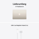 MacBook Air 13 Zoll mit M5 chip, 10-core CPU und 8-core GPU, 16GB, 512GB SSD, Polarstern