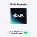 MacBook Air 15 Zoll mit M5 chip, 10-core CPU und 10-core GPU, 16GB, 512GB SSD, Mitternacht