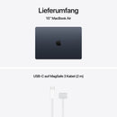 MacBook Air 15 Zoll mit M5 chip, 10-core CPU und 10-core GPU, 24GB, 1TB SSD, Mitternacht