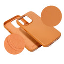 Leder Mag Cover für Apple iPhone 15 in Orange
