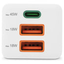 Hama Netzteil 45W, 2x USB-C + USB-A, GaN-Technologie, Weiß