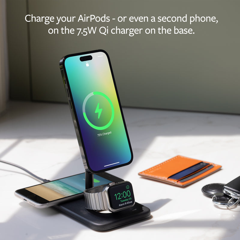 Twelve South HiRise 3 Deluxe – 3-in-1 Wireless Charger (Schwarz)