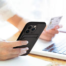 Schwarze Hülle mit Kartenfach für Apple iPhone 15 Pro