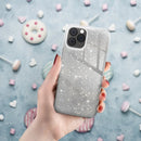 Silberne Glitzerhülle für Apple iPhone 12 und iPhone 12 Pro