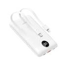 VEGER powerbank 10000 mAh with built-in cables Type C / Lightning PD QC3.0 2A 22 5W C11C (W1170) white