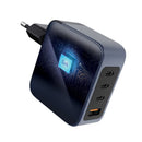 Der FORCELL F-Energy GaN VT-46 ist ein kompakter, leistungsstarker Reiselader, ausgestattet mit drei USB-C-Anschlüssen und einem USB-A-Anschluss. Er bietet dank Power Delivery (PD) und Quick Charge 4.0-Technologie schnelles Aufladen mit bis zu 100 Watt Leistung und ist damit ideal für das Aufladen verschiedener Geräte, einschließlich Laptops. Mit seinem eleganten grauen Design ist dieser Charger eine praktische Ergänzung für die moderne Technikausstattung unterwegs.