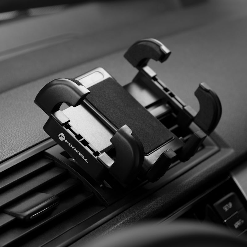 Optimieren Sie Ihre Fahrt mit der Forcell Regular Autohalterung! Montieren Sie Ihr Smartphone sicher am Lüftungsgitter. Perfekt für Navigation & Musik. Einstellbare Arme, robust & kratzfest. Ideal für jedes Smartphone!