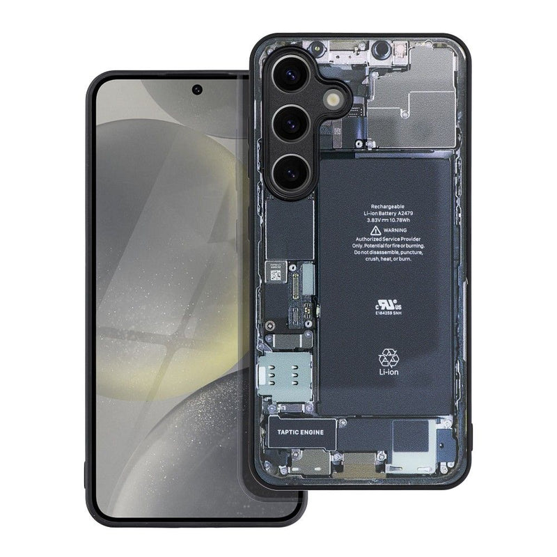 Entdecken Sie das innovative Design 2 der TECH Schutzhülle für das Samsung A55: Eine durchsichtige Panzerung, die die inneren Wunderwerke Ihres Smartphones zur Schau stellt, ohne Kompromisse beim Schutz zu machen. Robustheit trifft auf Stil – perfekt für Technikliebhaber.