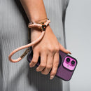 Verstellbares Handy-Handgelenkband (Lanyard)Max. Schlaufenlänge 18cm | Für Smartphone-Hüllen | Pink/Weiß