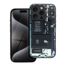 Entdecken Sie das TECH Case Design 1 für das iPhone 15 Pro – eine Schutzhülle, die nicht nur optimalen Schutz bietet, sondern auch Einblicke gewährt. Das innovative Design präsentiert eine durchsichtige Rückseite, die die beeindruckende interne Technologie des Smartphones zeigt. Durch das robuste Material bleibt Ihr Gerät sicher und stylish zugleich.