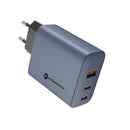 Caricabatterie da viaggio Forcell F-Energy GaN con 2 prese USB C e USB A - 4 A 65 W con funzione PD e Quick Charge 4.0