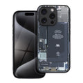 Entdecken Sie das durchdachte Design der Schutzhülle für das iPhone 15 Pro Max. Dieses transparente Case bietet einen Einblick in die scheinbare Innentechnik des Smartphones und schützt Ihr Gerät stilvoll vor Stürzen und Kratzern. Halten Sie Ihr Handy sicher und zeigen Sie dabei ein einzigartiges, technisches Äußeres.