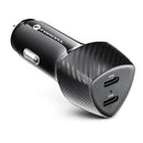 Mit dem FORCELL CARBON Dual USB Reiselader laden Sie effizient und sicher. Zwei Typ-C Ports mit PD 3.0 ermöglichen schnelles Laden. Ideal fürs Auto! Ideal für lange Fahrten und Multi-Gerät-Nutzer.
