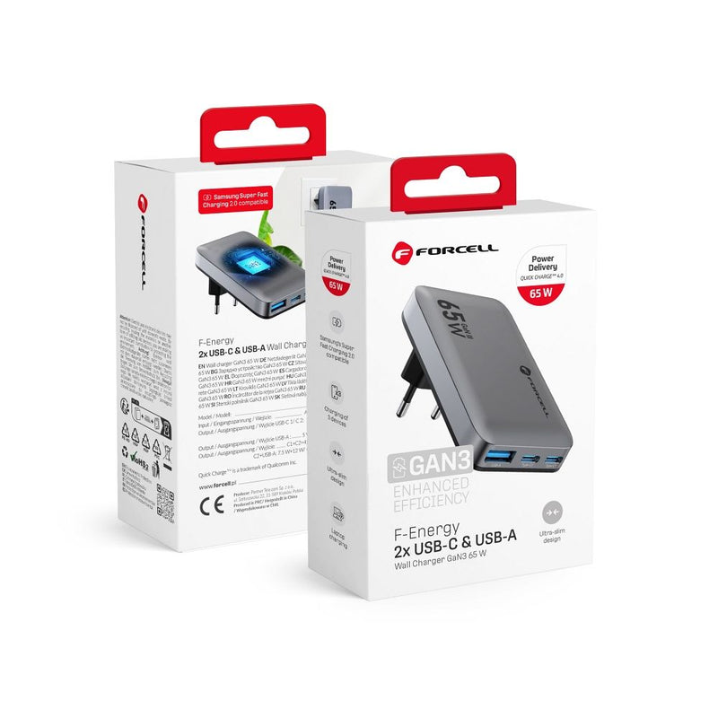 Entdecken Sie den Reiselader 65W PD mit Quick Charge 4.0 und GaN III Technologie. Schnelles und sicheres Aufladen für Smartphones, Tablets, Laptops mit 1x USB und 2x USB-C. Optimal für unterwegs!