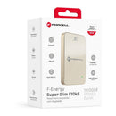 Die Forcell F-Energy SuperSlim F10K8 ist eine elegante Powerbank mit 10.000 mAh Kapazität und unterstützt die MagSafe-Technologie. Mit einer Leistung von 15W und fortschrittlicher Schnellladefunktion (QC4.0, PD3.0) ist sie ideal für Apple-Geräte wie iPhone, AirPods und Apple Watch. Ihr schlankes Titanium-Sand-Design macht sie nicht nur funktional, sondern auch stilvoll. Die hohe Effizienz sorgt dafür, dass deine Geräte schnell und sicher aufgeladen werden können.