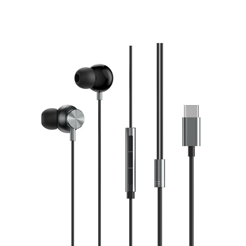 Entdecken Sie klaren Sound und modernes Design mit den WiWU EB315 USB-C Earphones. Diese grauen In-Ear-Kopfhörer sind mit einem integrierten DAC ausgestattet, um Ihre Audioerfahrung zu optimieren. Ideal für unterwegs, bieten sie komfortables Hören mit stilvollem Look.