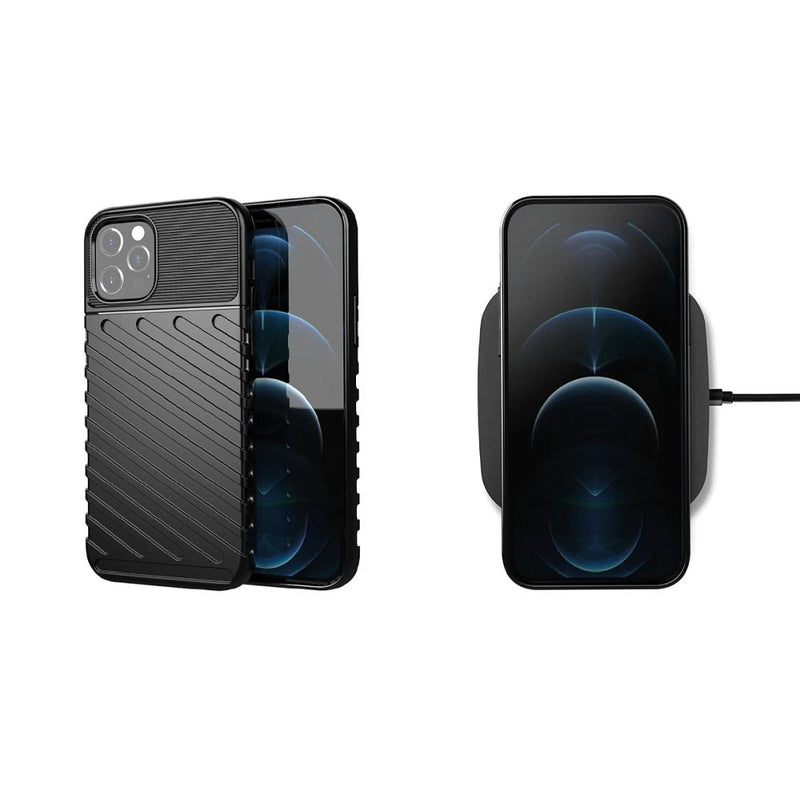 Schützen Sie Ihr Apple iPhone 17 Pro optimal mit der Forcell THUNDER Panzerhülle. Maximale Sicherheit, stoßdämpfend, TPU-Qualität, und induktives Laden möglich. Ihr iPhone 17 Pro sicher und stilvoll geschützt.