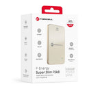 Die Forcell F-Energy SuperSlim F5K8 Powerbank bietet eine schlanke und elegante Lösung mit 5000 mAh Kapazität. Sie ist kompatibel mit MagSafe und ermöglicht schnelles Laden durch QC4.0 und PD3.0. Mit einer Leistung von bis zu 15W ist sie ideal für iPhone, AirPods und Apple Watch. Die Titanium Sand-Farbe verleiht ihr einen modernen Look.