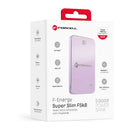 Die Forcell F-Energy SuperSlim F5K8 Powerbank bietet mit einer Kapazität von 5000 mAh eine elegante und effiziente Möglichkeit, Ihre Geräte unterwegs aufzuladen. Mit MagSafe-Kompatibilität und einer Schnellladefunktion von QC4.0 und PD3.0 ist sie perfekt für iPhones und andere Geräte. Ihr schlankes, lila Design macht sie zudem zu einem stylischen Begleiter für jeden Tag.