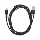 Das abgebildete Kabel ist ein 1 Meter langes USB-A auf Mini-USB-Kabel in Schwarz. Es eignet sich hervorragend für die Verbindung von Navigationssystemen oder Kameras mit einem Computer zum Laden oder Datentransfer.