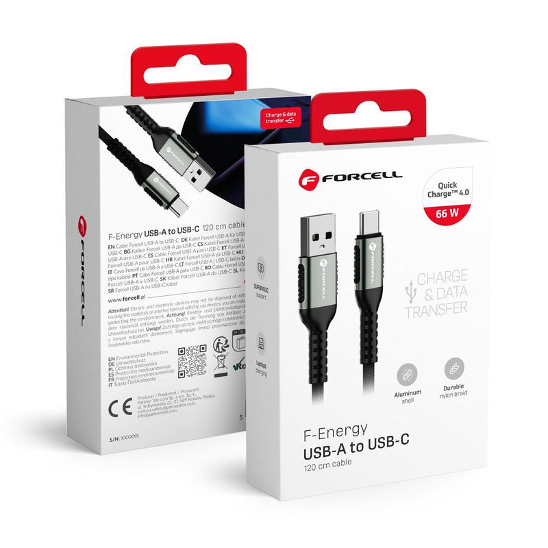 Kaufen Sie das **USB-A-auf-USB-C-Kabel 1,2m 66W** für schnelles Laden & sichere Datenübertragung! Haltbar mit Nylon-Ummantelung & Aluminiumsteckern, perfekt für Smartphones & Laptops. Ideal für Zuhause & Büro.