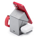 Laden Sie iPhone®, Apple Watch® & AirPods® gleichzeitig mit dem F-Energy Rotation Cube! Entdecken Sie kabelloses Laden mit MagSafe, 360° Rotation für perfekte Sicht und Qi2-Technologie für effizientes Andocken. Maximaler Komfort ohne Kabelsalat.