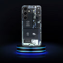 Optimalen Schutz & Stil für Ihr Samsung Galaxy S24: Entdecken Sie die TECH Hülle mit innovativem Design, das das Innere nachahmt. Gehärtetes Glas auf der Rückseite sorgt für robuste Eleganz. Perfekter Kameraprotektor und erhöhter Rand bieten Sicherheit gegen Stürze.