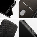Schutzhülle Folio Side Magnet für Samsung Galaxy S25 Ultra: Optimale S-Pen Unterstützung, edle Karbon-Optik, Öko-Leder für Langlebigkeit und Schutz. Integrierte Tasche für Karten. Jetzt entdecken!