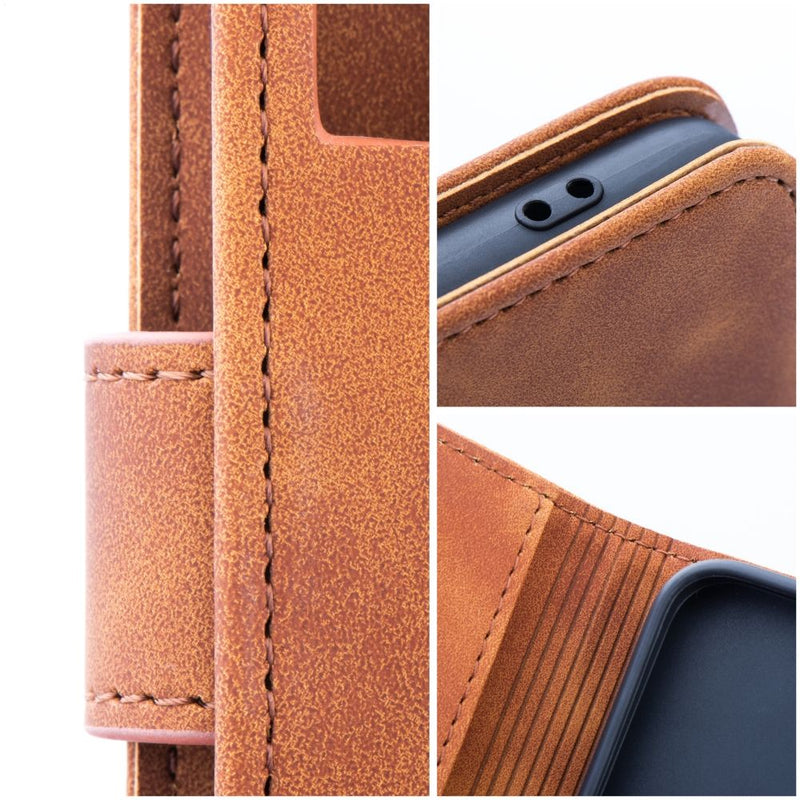 Dieses elegante braune Lederetui bietet stilvollen Schutz für Ihr Samsung Galaxy A32 4G. Mit einer praktischen Standfunktion und Fächern für Karten, vereint es Sicherheit und Funktionalität. Ideal für den Alltag!