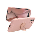 Machen Sie Ihr iPhone 13 mit dieser eleganten, pinkfarbenen Schutzhülle zum Hingucker. Der integrierte Ring bietet zusätzlichen Halt und dient als praktischer Ständer. Ideal für den stilbewussten Smartphone-Nutzer.