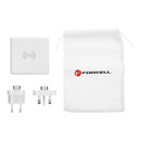 Entdecken Sie den Multi Reiselader 6 in 1 – Ihr perfekter Reisebegleiter! Mit einer 8000-mAh-Powerbank, USB- und USB-C-Anschlüssen sowie kabellosem Laden. Ideal für weltweite Reisen durch austauschbare Stecker. Bleiben Sie überall geladen!