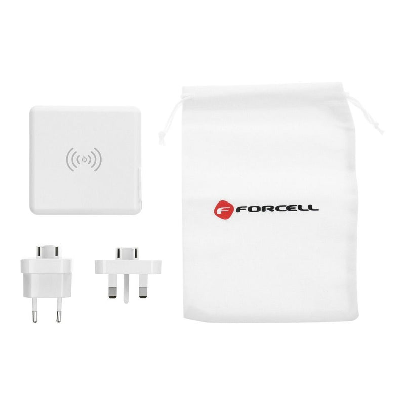 Entdecken Sie den Multi Reiselader 6 in 1 – Ihr perfekter Reisebegleiter! Mit einer 8000-mAh-Powerbank, USB- und USB-C-Anschlüssen sowie kabellosem Laden. Ideal für weltweite Reisen durch austauschbare Stecker. Bleiben Sie überall geladen!