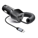 Dual USB Reiselader mit USB-C: perfekt für unterwegs, unterstützt Schnellladen (PD 3.0, QC 3.0). Vielseitig durch zusätzlichen USB-Port.